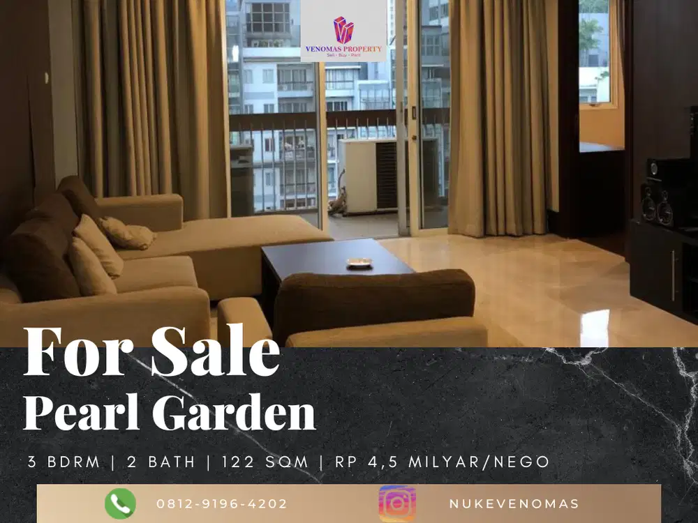 Dijual Apartement Pearl Garden Tower Rose 2 Bedrooms Plus 1
