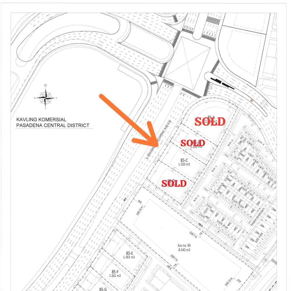 Tanah Komersil Gading Serpong BSD Paramount Land luas 1250