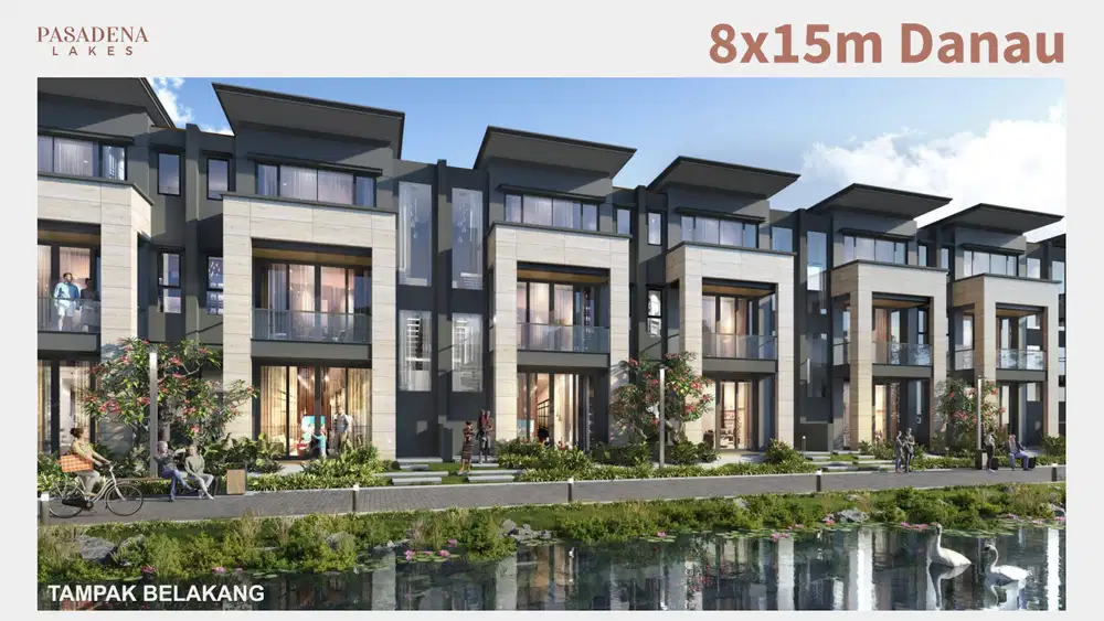 Rumah 2 Lantai + Attic Room dengan view belakang danau di PIK 2