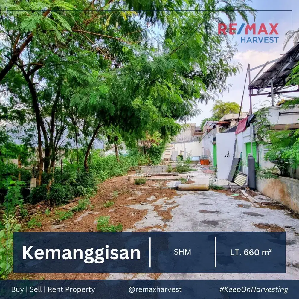 DIJUAL/DISEWA MURAH TANAH STRATEGIS PINGGIR JALAN KEMANGGISAN