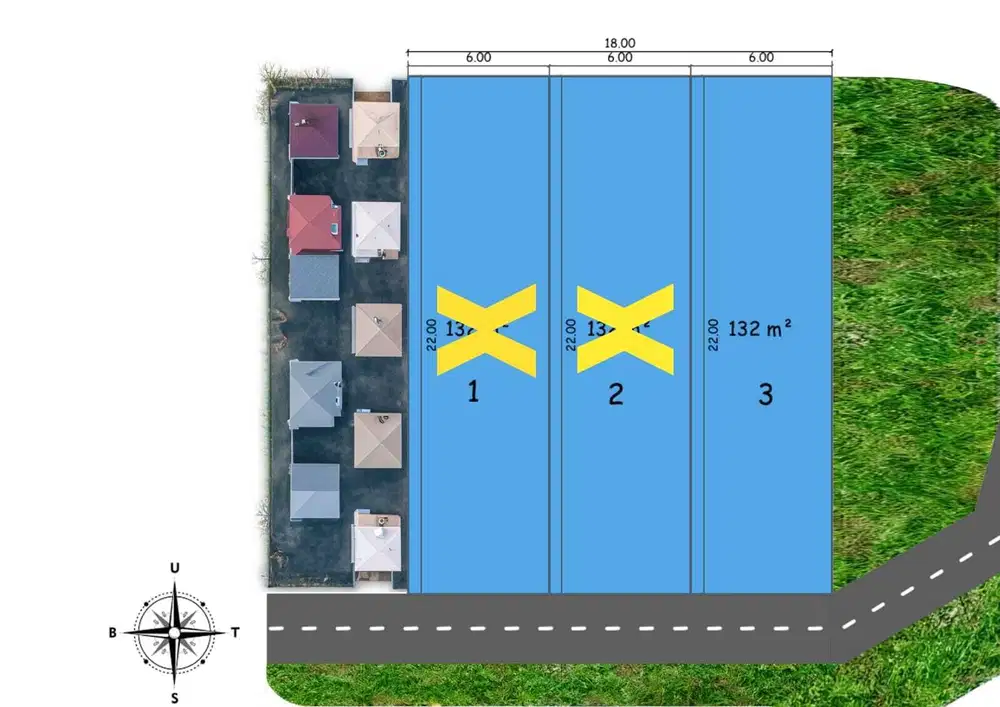 Tanah kosong nuansa perkampungan Mrebet Purbalingga dekat pasar