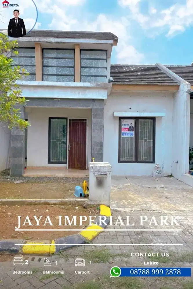 Disewakan Rumah 1 Lantai Siap Huni Lokasi di Jaya Imperial Park Sepata