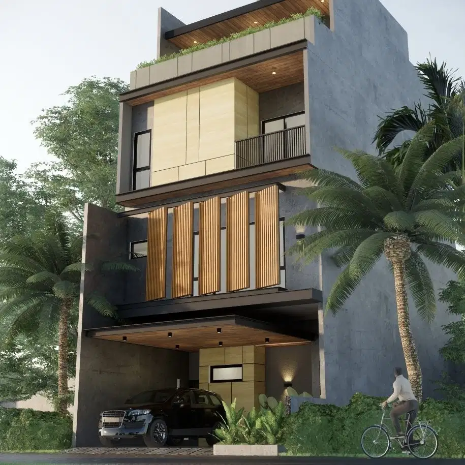 RUMAH BARU 4 LANTAI DENGAN FREE LIFT  DI PALMERAH JAKARTA BARAT