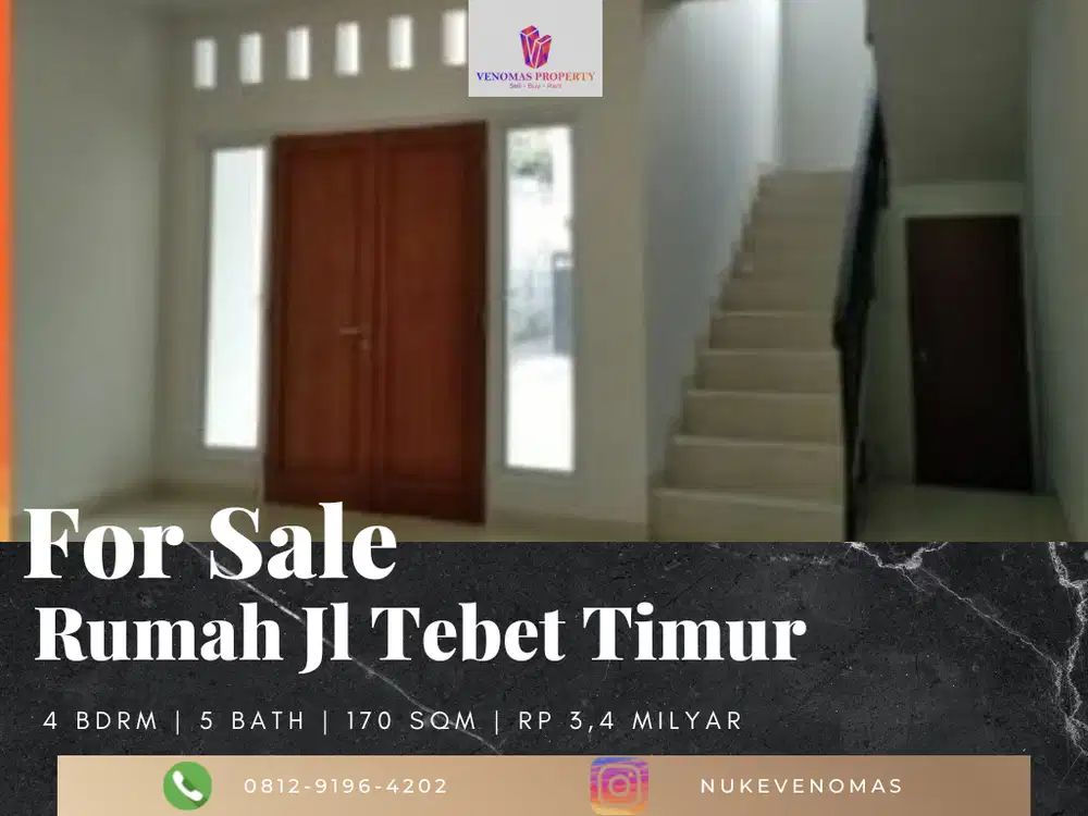Dijual Rumah Baru di Tebet Timur 4 Kamar Tidur Bagus Strategis