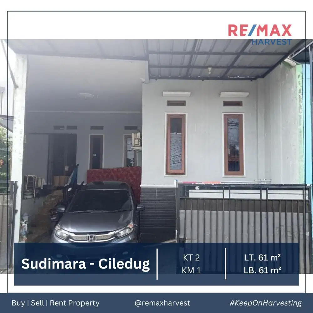 DIJUAL MURAH RUMAH TINGGAL SIAP HUNI LEBAR 5 METER SUDIMARA CILEDUG