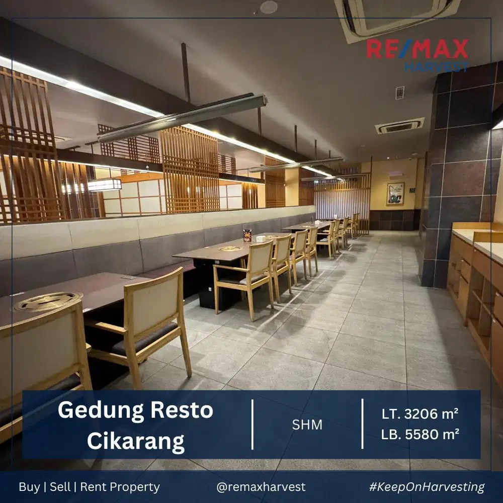 GEDUNG RESTO/CAFE SANGAT LUAS DAN STRATEGIS DI CIKARANG