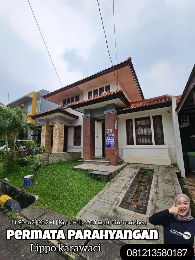 DISEWAKAN RUMAH DI PERMATA PARAHYANGAN DEKAT FAKULTAS KEDOKTERAN UPH