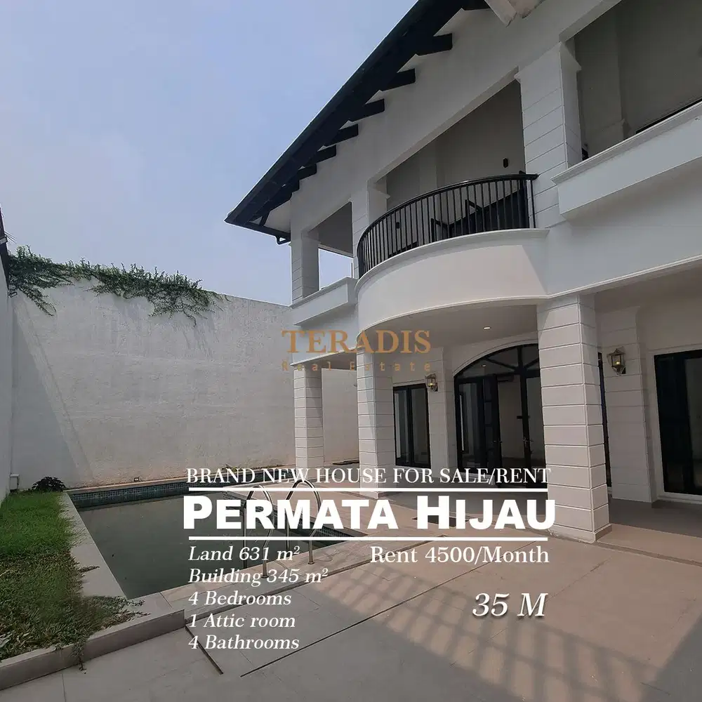 HOUSE FOR SALE & RENT BRAND NEW ATTIC HOUSE PERMATA HIJAU