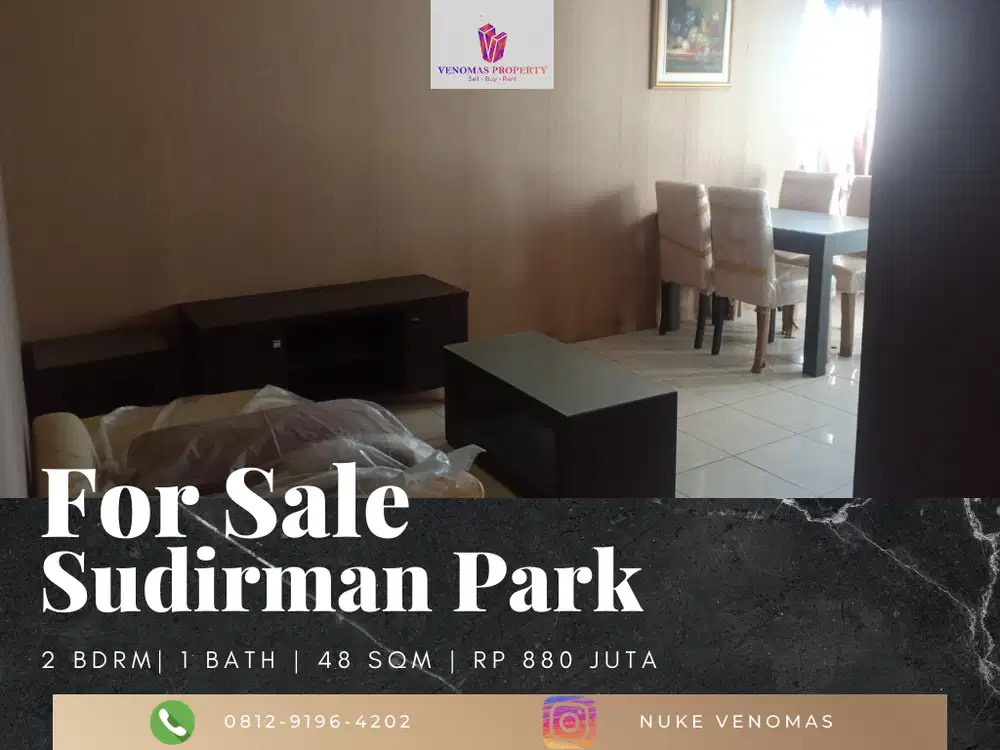 Dijual Apartement Sudirman Park 2 BR Furnished Bagus
