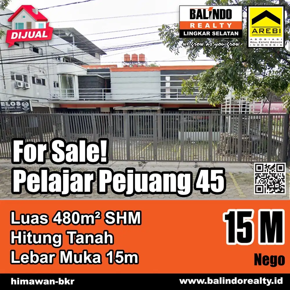 Pelajar Pejuang - Bandung Kota, Mainroad, Cocok Usaha/ Kantor, SHM