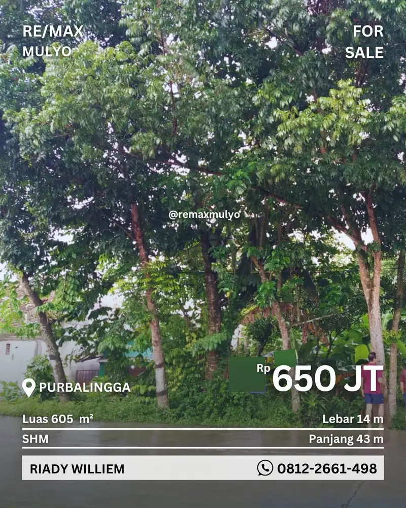 HOT SALE! Tanah Akses Tronton di Purbalingga