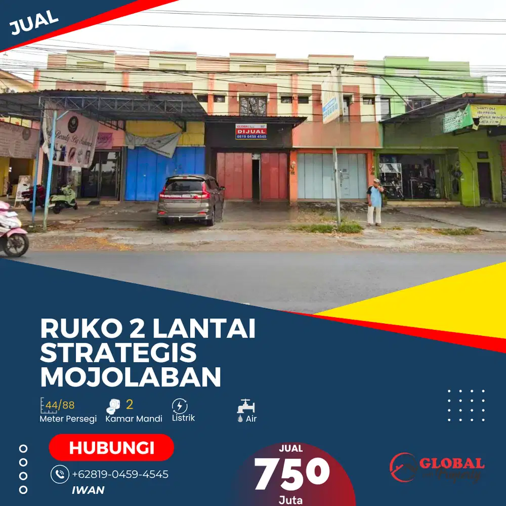 Ruko Bangunan 2 Lantai Mojolaban