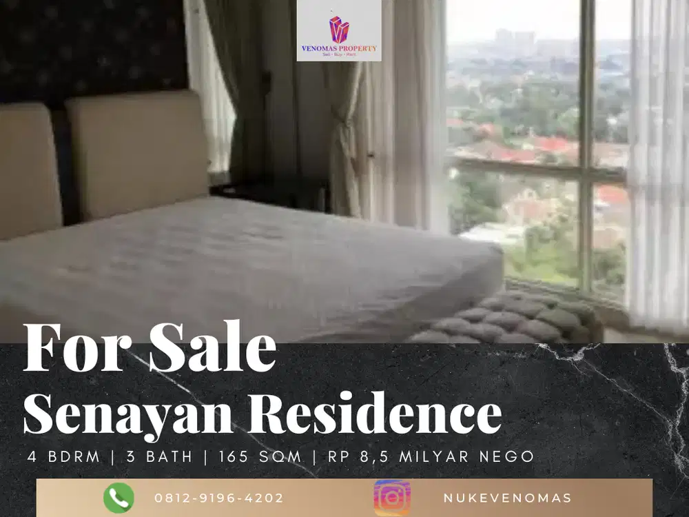 Dijual Apartement Senayan Residence 3BR+1 Tower 2 Private Lift