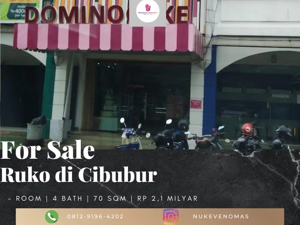 Dijual Ruko di Cibubur 2 Lantai, Jakarta Timur Bagus SHM