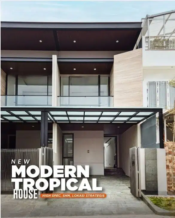 Rumah baru modern tropical Kupang Surabaya barat