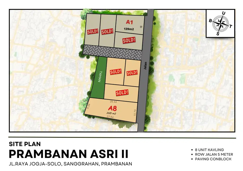 Selangkah Jl. Jogja Solo, SHM Siap AJB
