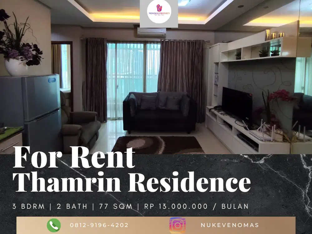 Disewakan Apartement Thamrin Residence 2 BR Furnished Bagus