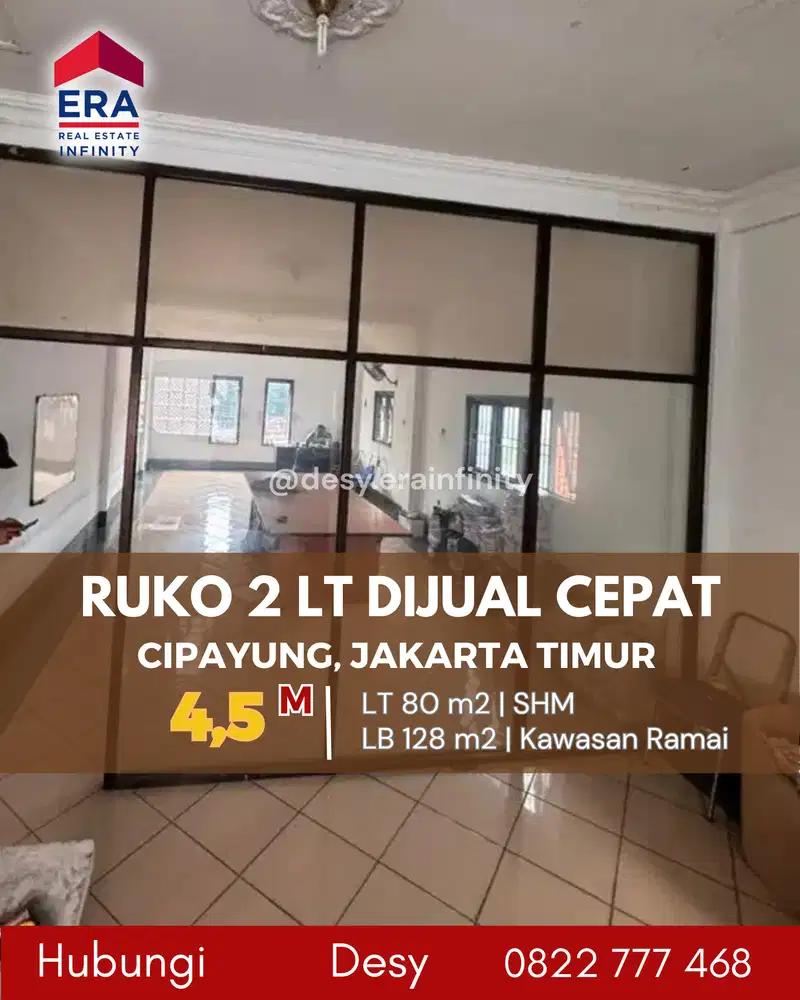 Ruko Strategis di Cipayung Jakarta Timur Cocok untuk Usaha