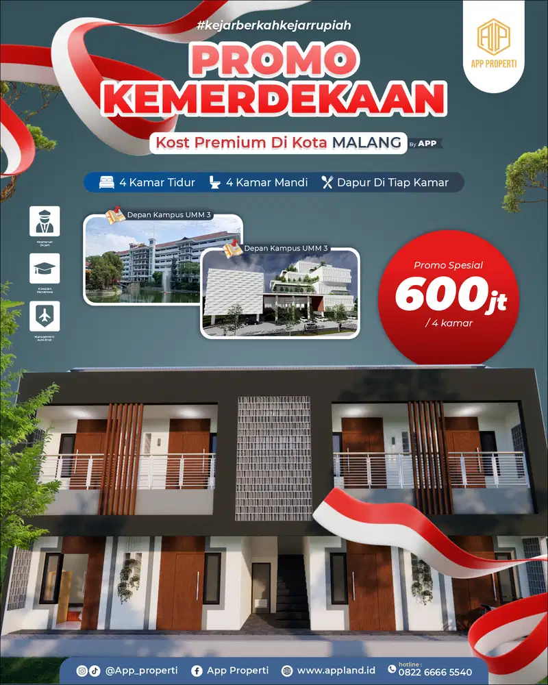 KAMAR KOS EKSKLUSIVE 600 JUTA KOTA MALANG SANGAT STRATEGIS