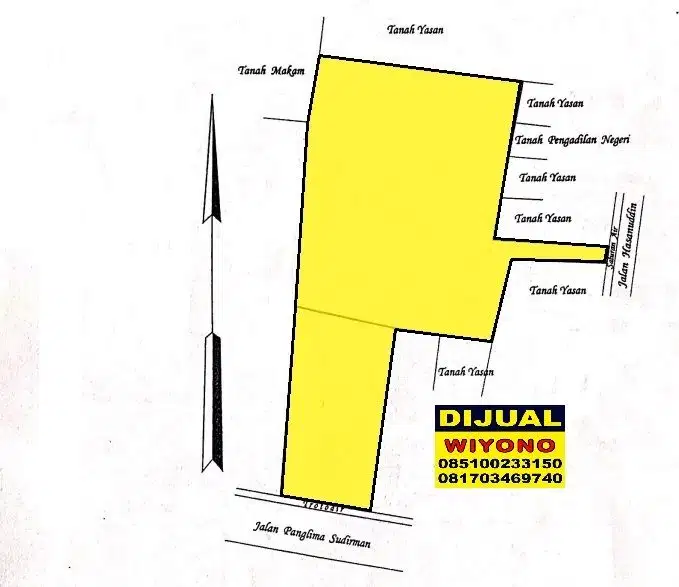 Tanah Bojonegoro Tengah Kota Cocok Buat Rumah Sakit Hotel Showroom