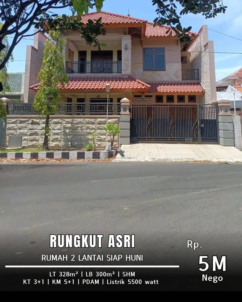 Dijual Rumah Rungkut Asri Barat Surabaya