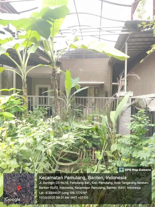 Dijual rumah kosong di pamulang barat