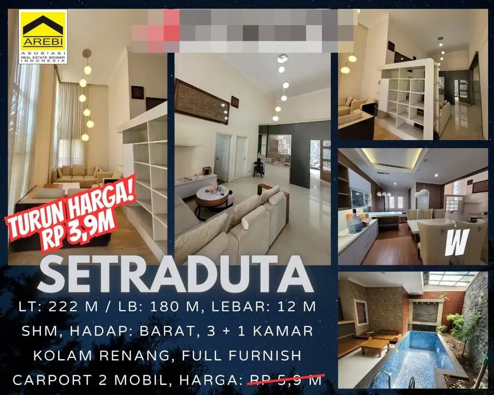 Termurah! Rumah Furnish di Setraduta Bandung