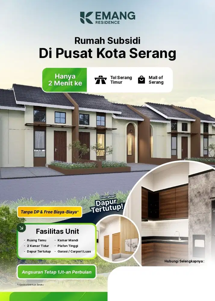 Rumah Subsidi Full Renovasi Kemang Residence Kota Serang