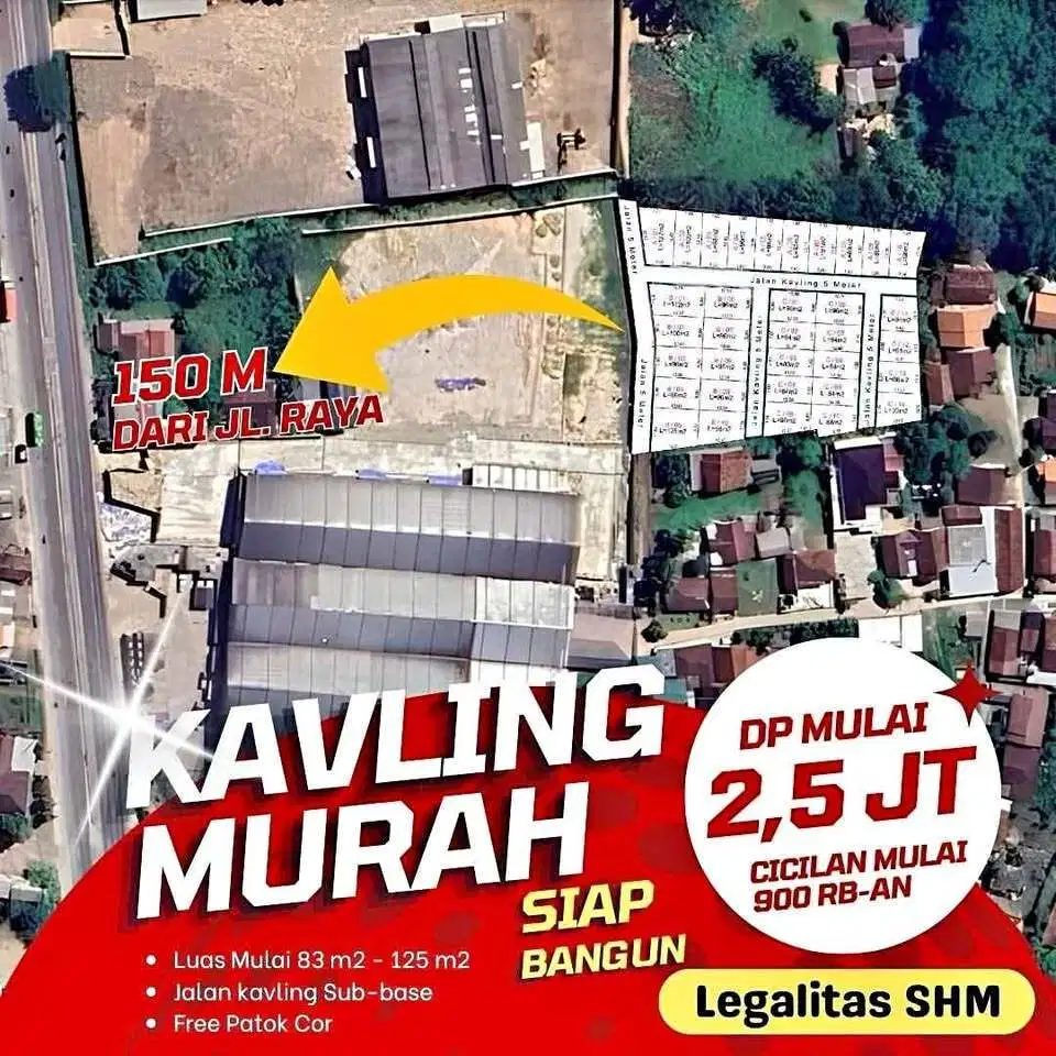 TANAH KAVLING TERDEKT DENGAN BANDARA RADEN INTAN LAMPUNG