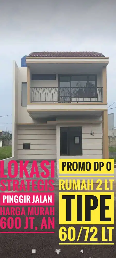 Di jual DP 0 Rumah Mewah 2 Lantai Termurah Deket Jakarta Selatan