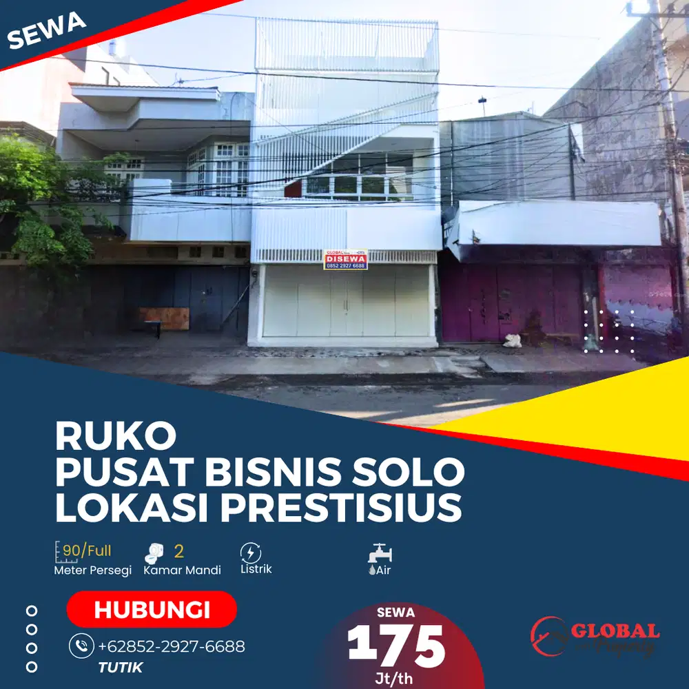 Ruko Cantik Pusat Bisnis Solo Siap Pakai