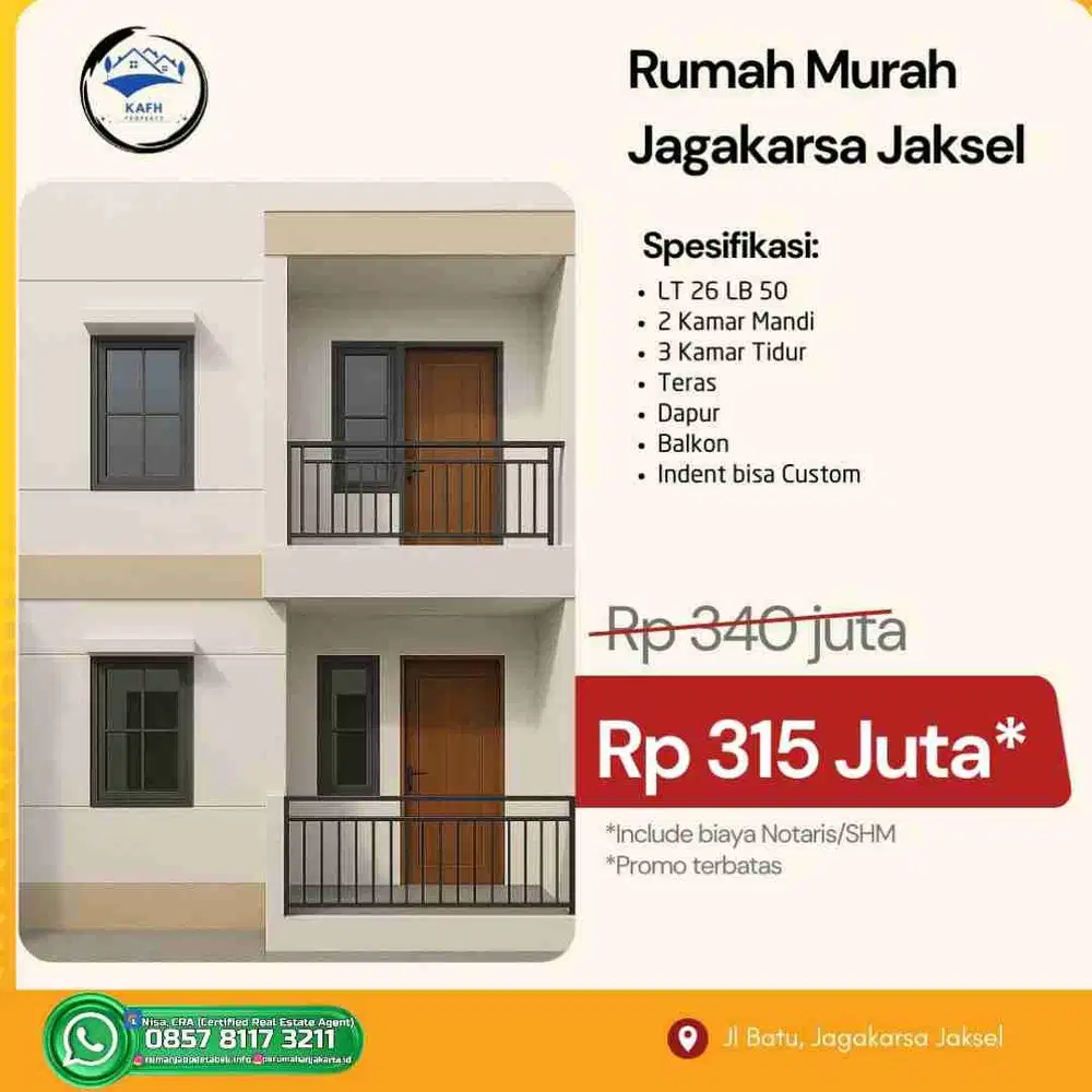 Rumah Siap Huni Cepat Jakarta Dekat Jl M Kahfi 2 Stasiun Lenteng UI