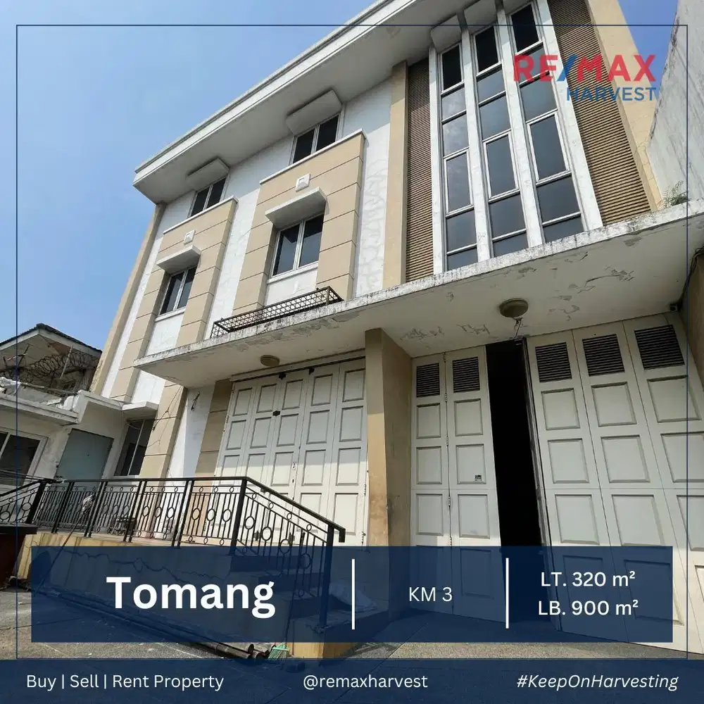 DISEWAKAN CEPAT ! RUMAH KANTOR PLUS LIFT DAN GUDANG DI TOMANG