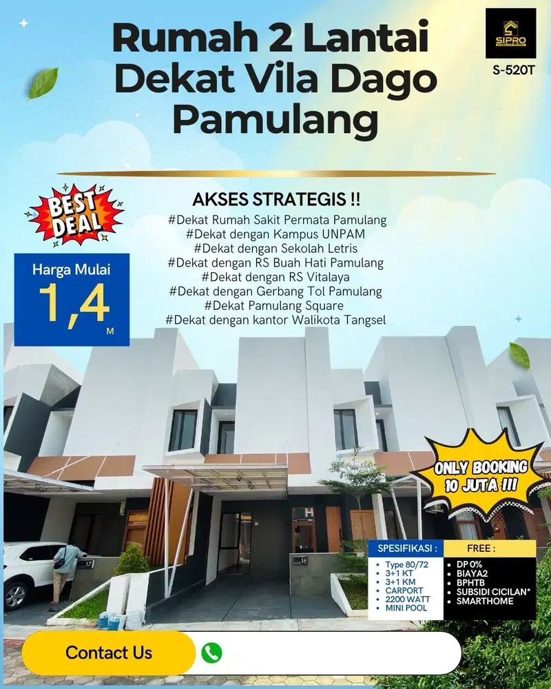 Rumah 2 lantai Cantik dan modern di tangerang selatan