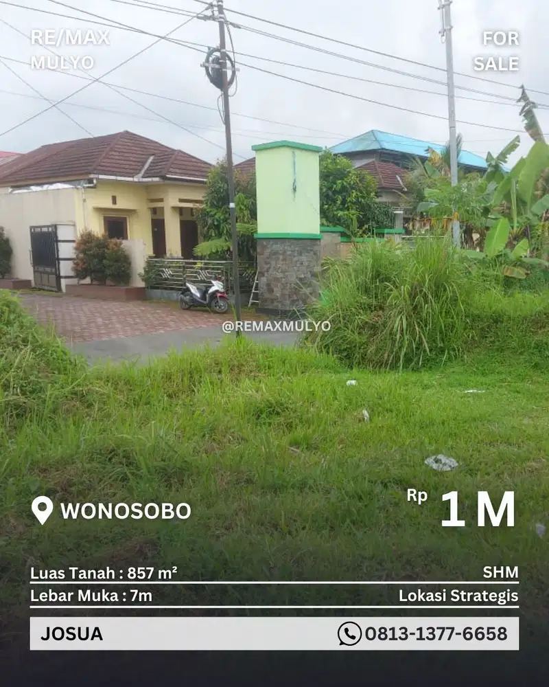 Tanah Dijual Strategis Cocok untuk Usaha, Wilayah Wonosobo