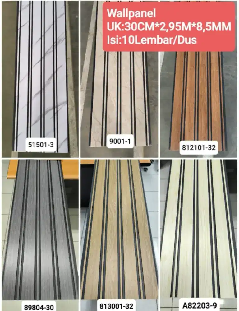 Walpanel dinding 16cm,30cm dan 40cm
