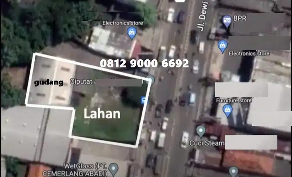 Disewa Tanah Lahan Gudang Komersil Pinggir Jalan Ciputat Tangerang