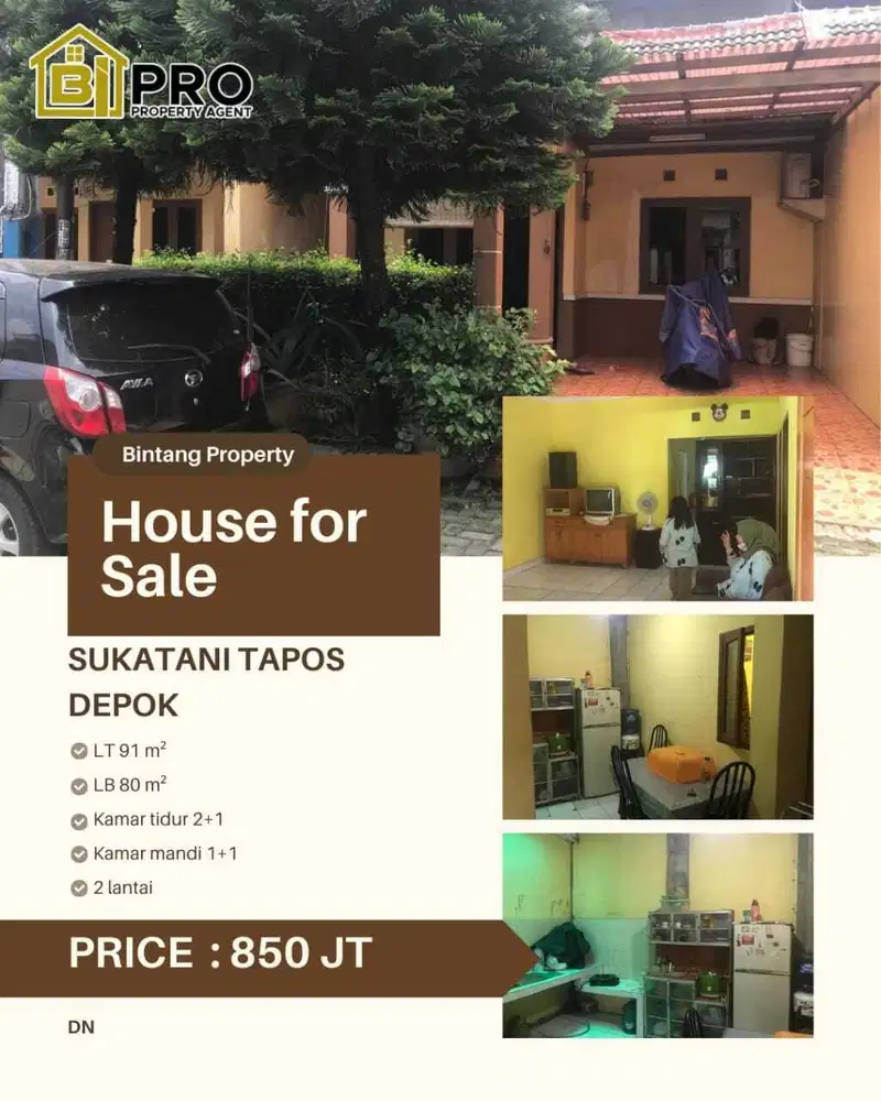 Dijual Rumah Sukatani Cimanggis Dekat Tol Cijago Depok