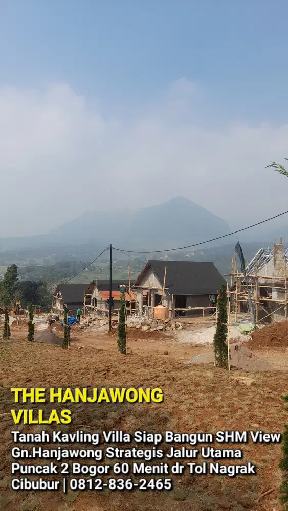 Kavling Villa Eropa Zona Kuning Bisa Bangun di Puncak 2 Bogor SHM View Gunung Hanjawong