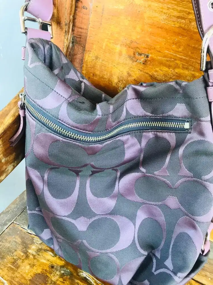 Preloved Tas coach crossbody authentik sbahan kanvas