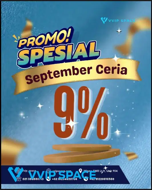PROMO SPESIAL SEPTEMBER CERIA - Diskon 9% untuk layanan Virtual Office