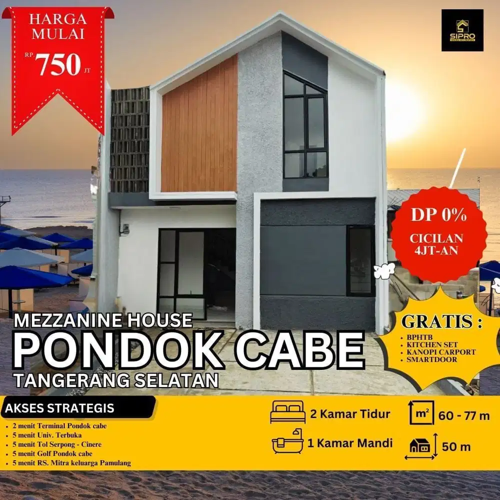 Rumah 1,5 Lantai dekat Kampus UT pondok cabe