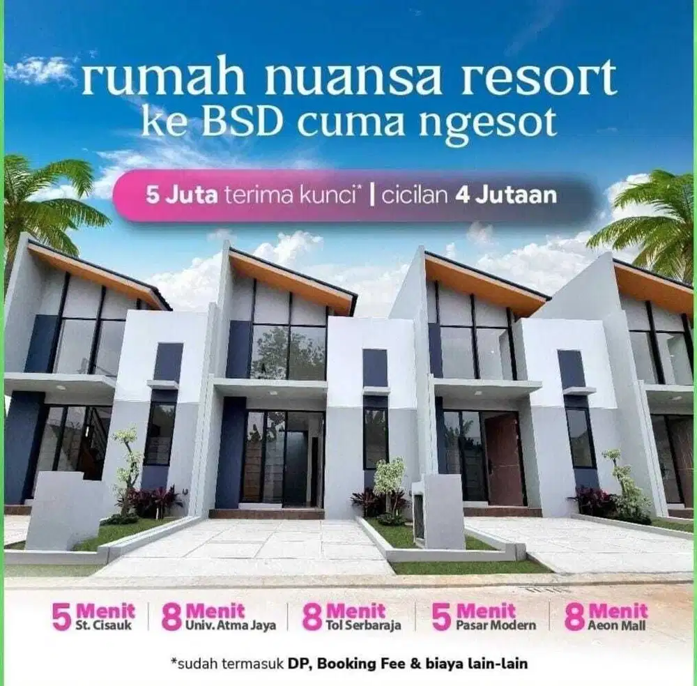 Dekat Aeon mall dan Stasiun Cisauk Free PPn 100% At Serpong garden