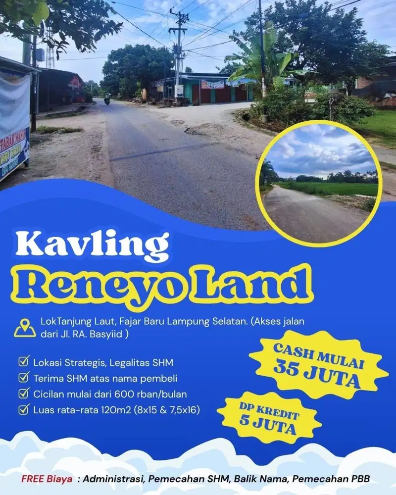 KAVLING MURAH TERIMA SHM A.N PEMBELI DI FAJAR BARU