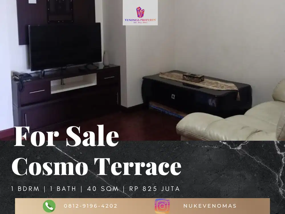 Dijual Apartement Cosmo Terrace 1BR Full Furnished View City
