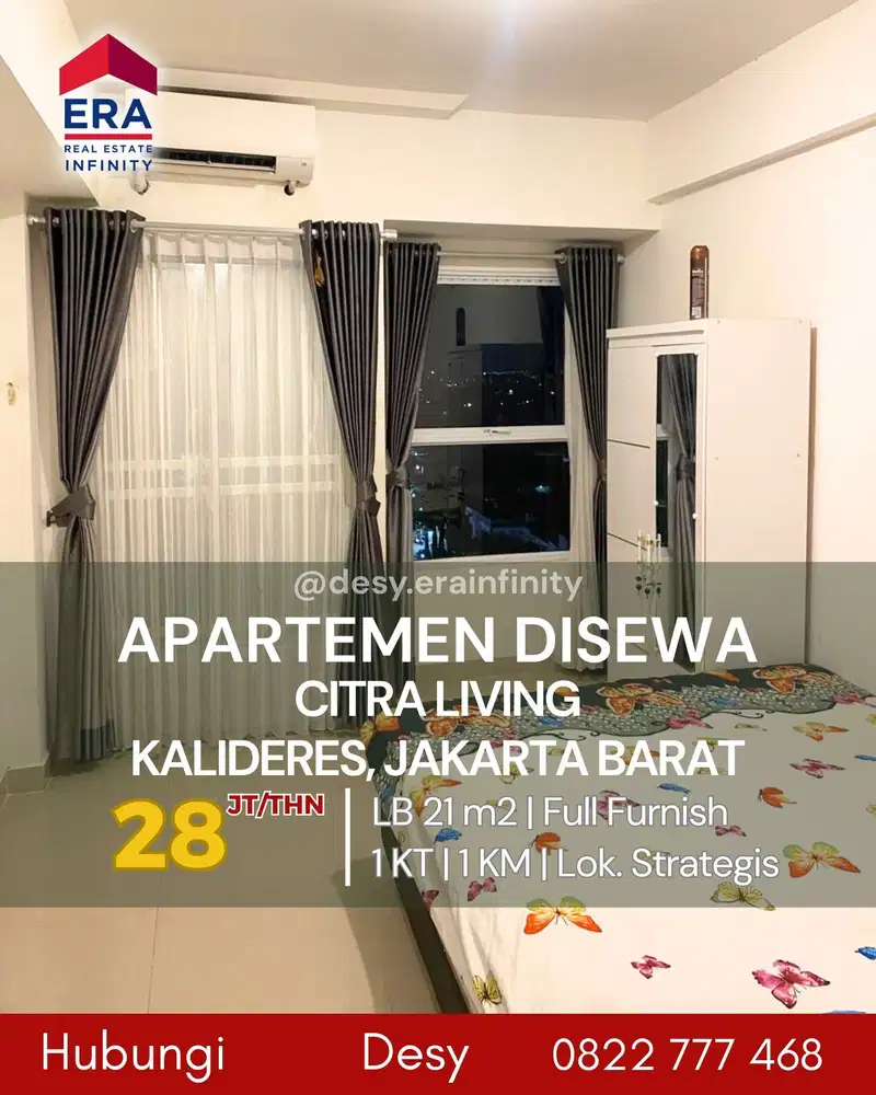 Disewakan Apartemen Citra living di Kalideres, Jakarta Barat