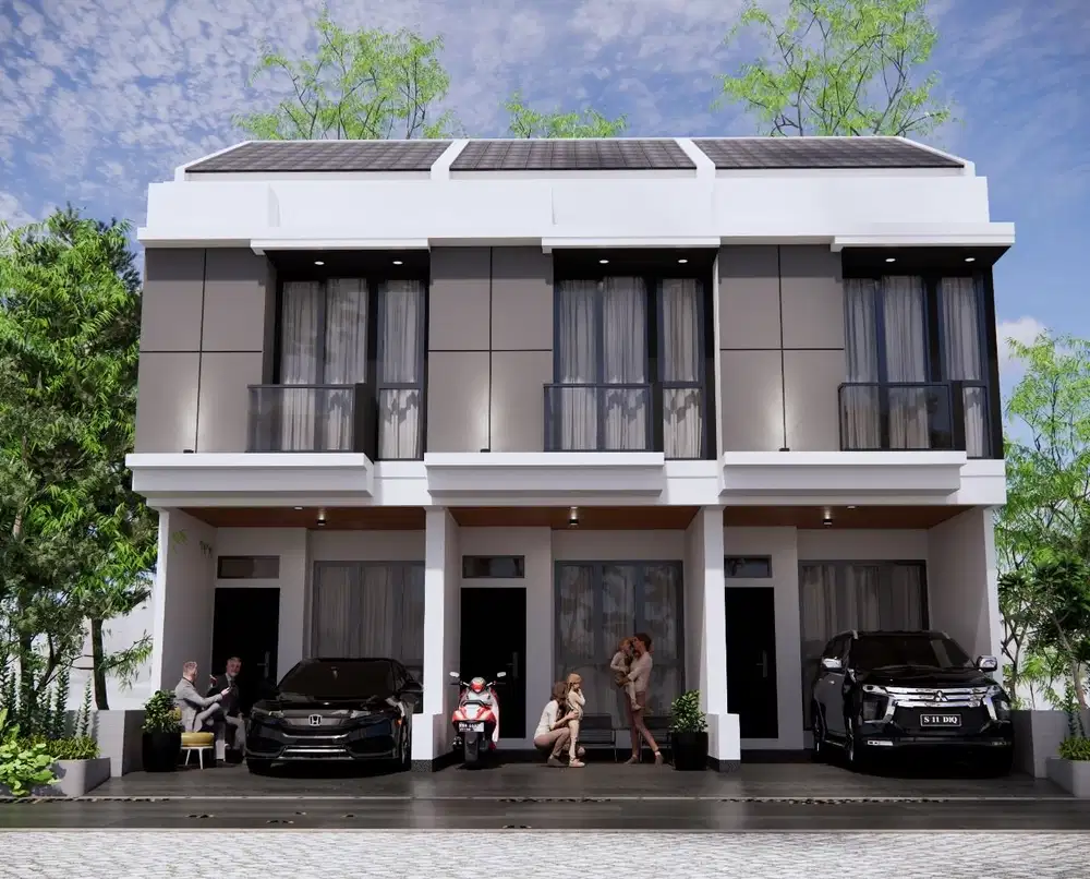 Di jual Rumah Keren akses mobil di jalan Ekonomi Karang Anyar
