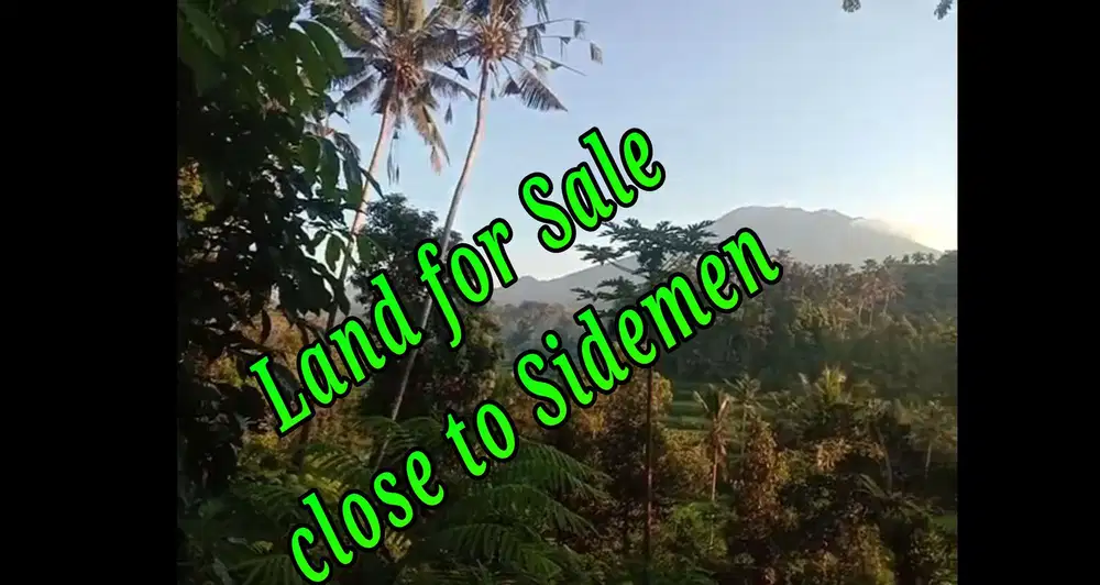 Land 12a for Sale close to Sidemen Traditional Village Bali