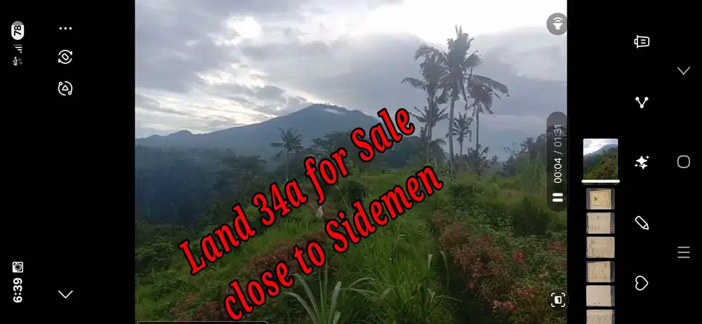 Land 34a for Sale close to Sidemen Traditional Village Bali