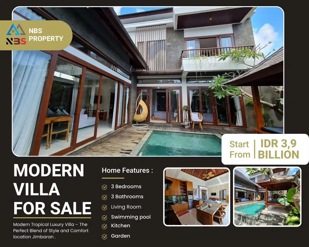 For Sale  Villa modern taman griya jimbaran kuta Near with airport